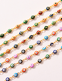 Fashion Color Copper Dripping Eye Chain Accessories (100cm)