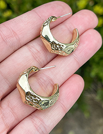 Fashion Gold Alloy Geometry Earrings