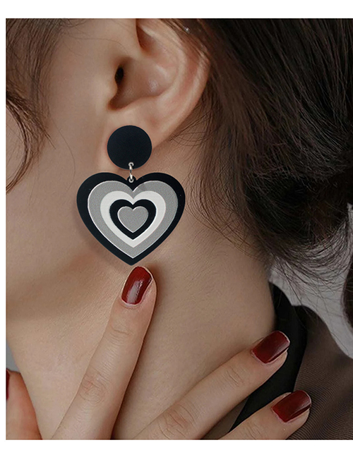 Fashion 1# Acrylic Heart Earrings