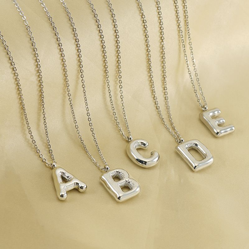 Fashion Steel Color Z Stainless Steel Letter Necklace
