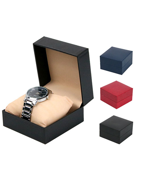 Fashion Red Plastic Square Watch Box