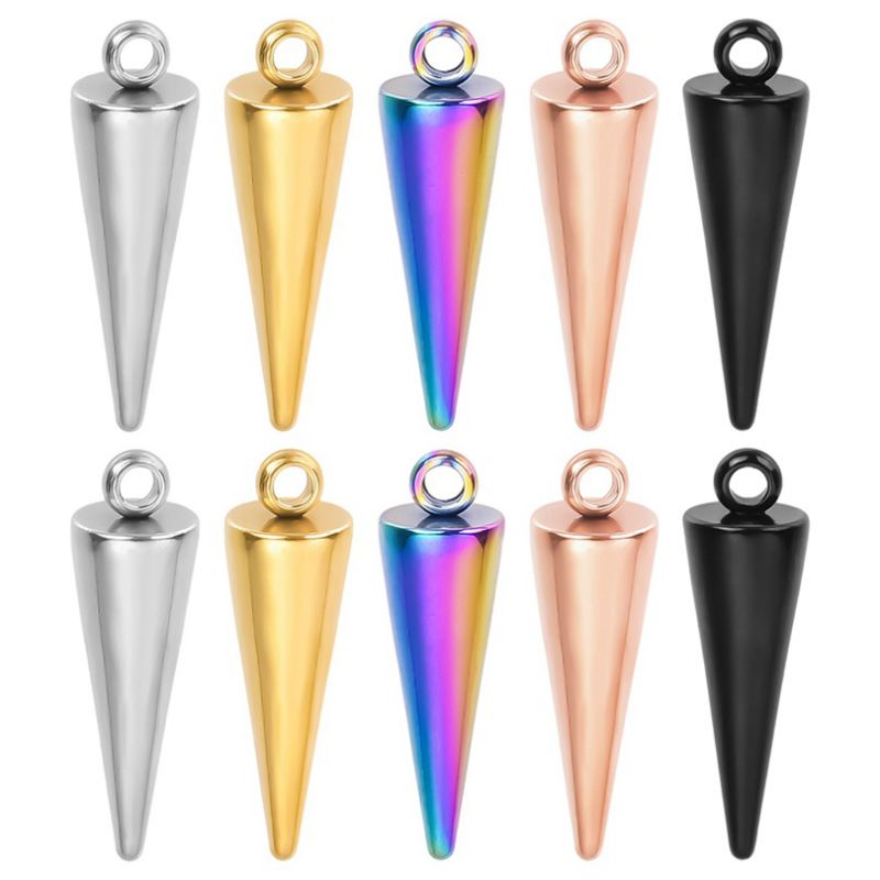 Fashion Steel Color --- Pendant Stainless Steel Cone Diy Pendant 