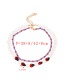 Fashion Red-2 Pearl Double Resin Duck Necklace