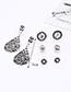 Fashion Silver Color Waterdrop Shape Decorated Earrings(4 Pairs)