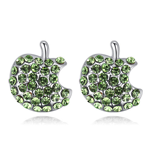 Fashion Green Apple Shape Decorated Earrings