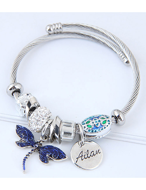 Fashion Blue Dragonfly Shape Decorated Bracelet