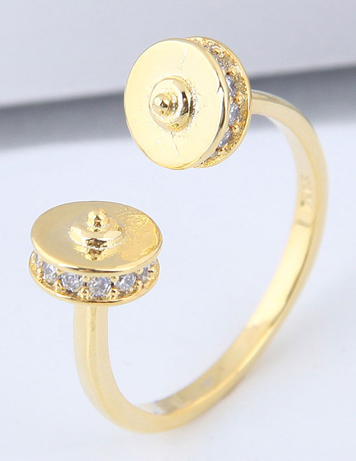 Fashion Gold Color Diamond Decorated Ring