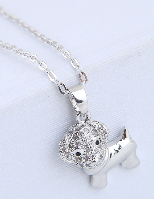 Fashion Silver Color Dog Shape Decorated Necklace
