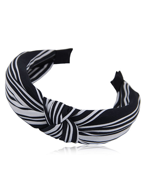 Fashion Black+white Stripe Pattern Design Simple Hair Hoop