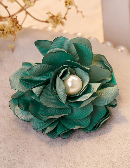 Fashion Green Flower Shape Decorated Hair Clip