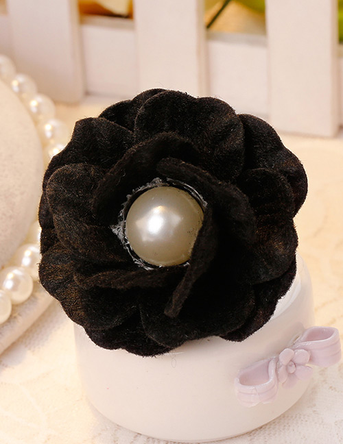 Fashion Black Flower Shape Decorated Hair Clip