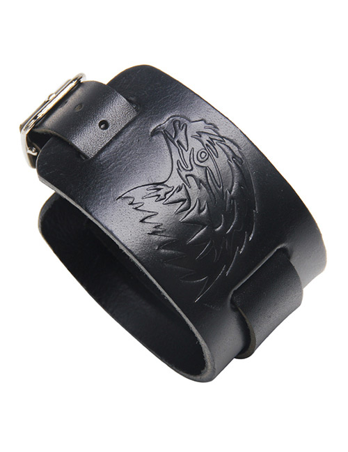 Fashion Black Eagle Pattern Decorated Bracelet