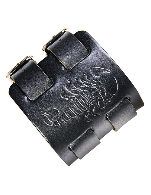 Fashion Black Scorpion Pattern Decorated Bracelet