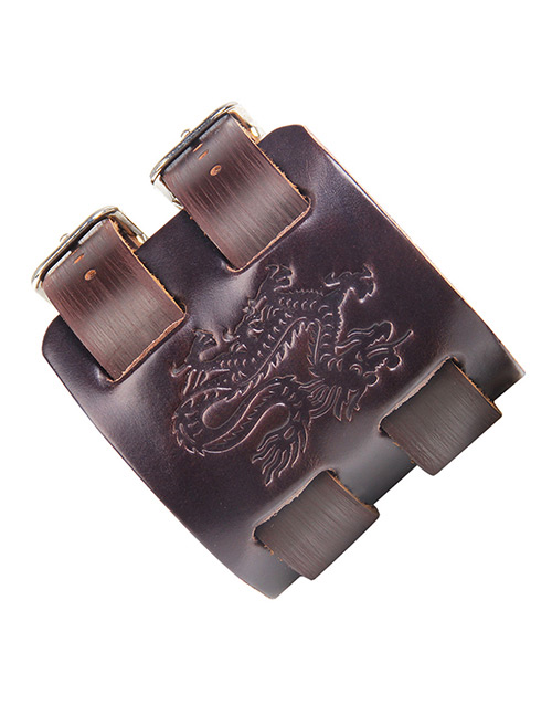 Fashion Brown Dragon Pattern Decorated Bracelet