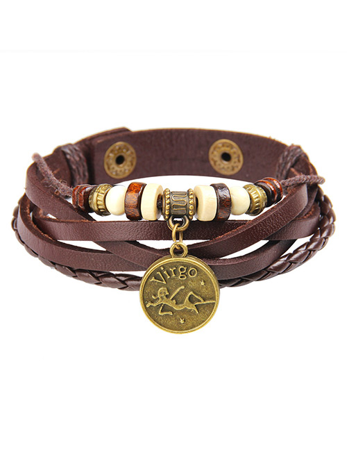 Fashion Brown Virgo Shape Decorated Bracelet