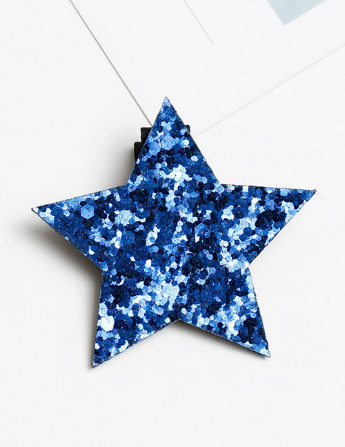 Lovely Blue Star Shape Decorated Baby Hair Clip