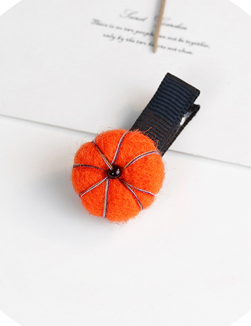 Lovely Orange Pumpkin Shape Design Baby Hair Clip