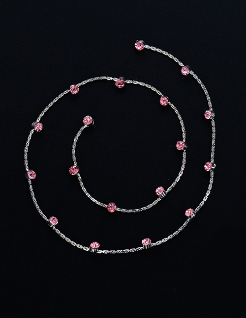 Lovely Light Pink Round Shape Diamond Decorated Hair Accessory(1pc)