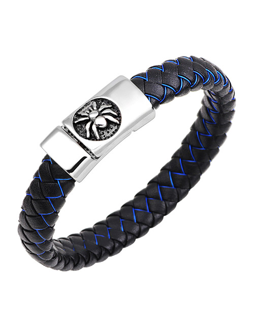 Fashion Blue+black Spider Shape Decorated Bracelet