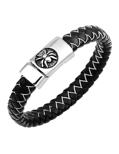 Fashion White+black Spider Shape Decorated Bracelet