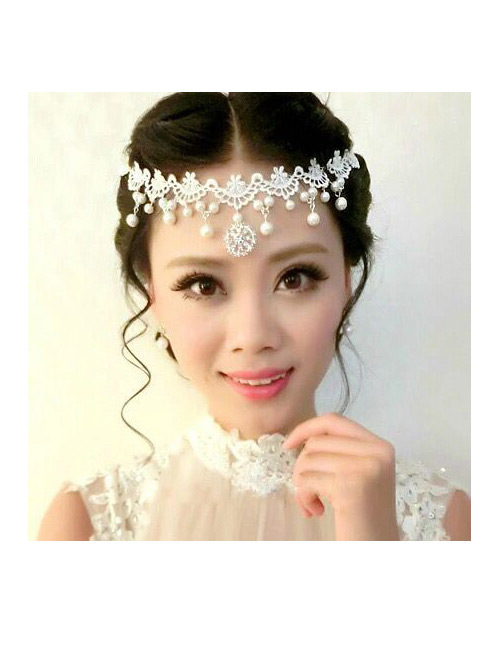 Fashion White Pure Color Decorated Hair Accessories