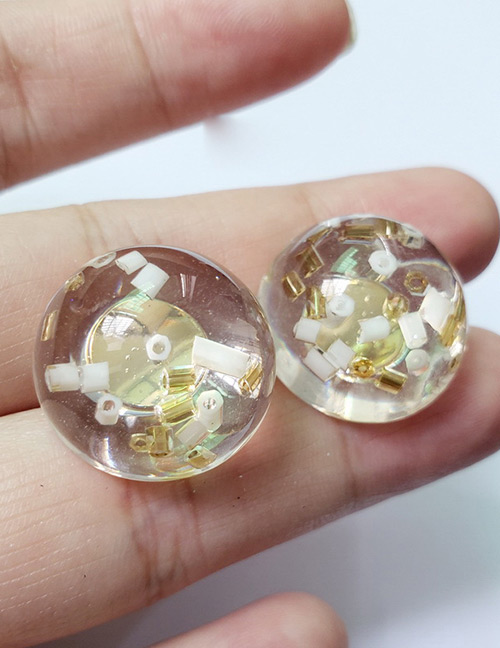 Fashion Transparent Round Shape Decorated Earrings