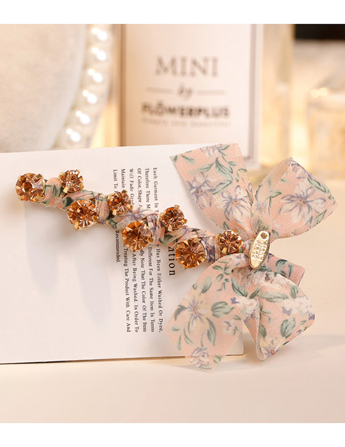 Fashion Pink Flower Pattern Decorated Hair Clip