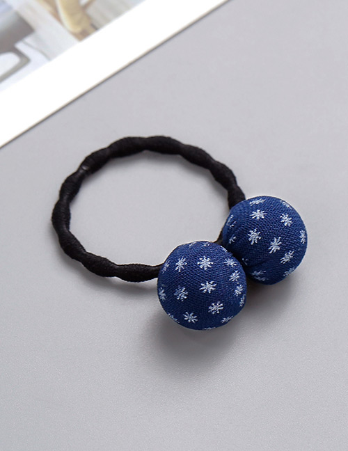 Fashion Navy Snowflower Pattern Decorated Hair Band