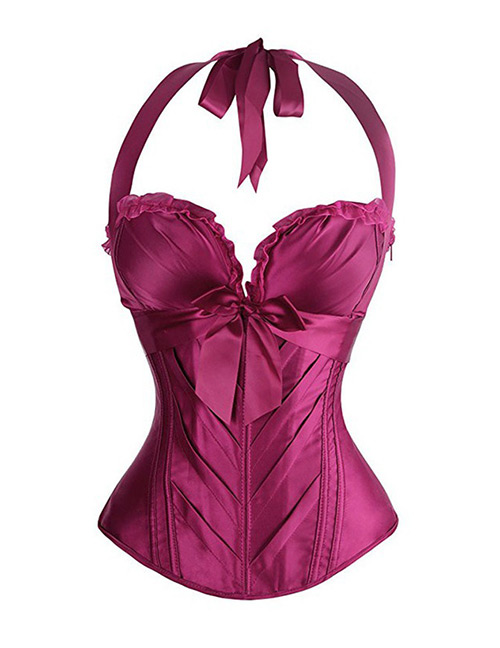 Fashion Purple Bowknot Shape Decorated Corest
