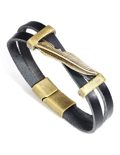 Vintage Black Double Layer Design Bracelet