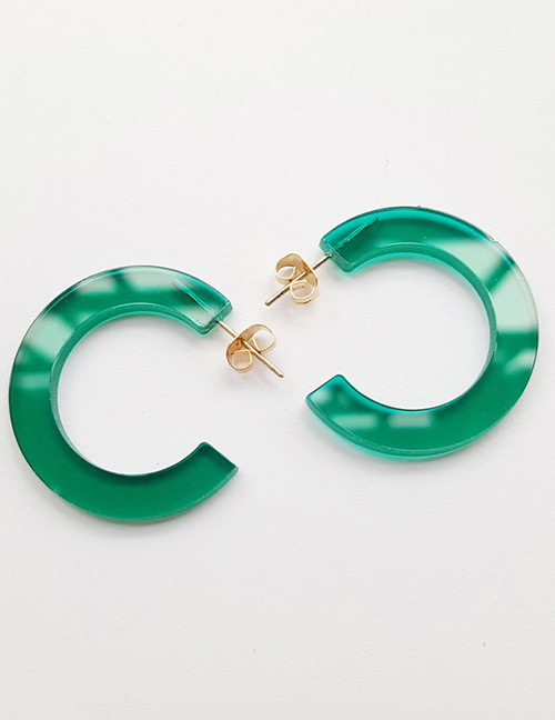 Fashion Green Round Shape Decorated Earrings