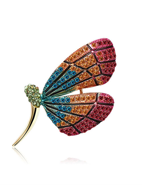 Fashion Multi-color Butterfly Shape Design Brooch