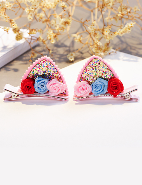 Lovely Multi-color Flowers Decorated Child Hair Clip(1pairs)