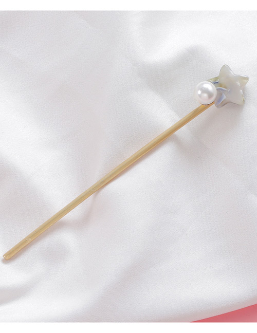 Sweet Beige Pearl&star Shape Decorated Hairpin