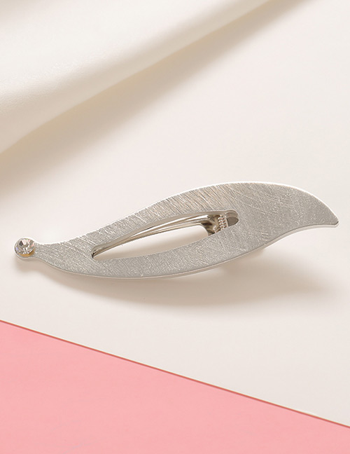Sweet Silver Color Leaf Shape Decorated Hair Clip(1pc)