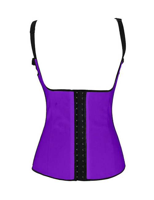 Fashion Purple Suspender Design Corset