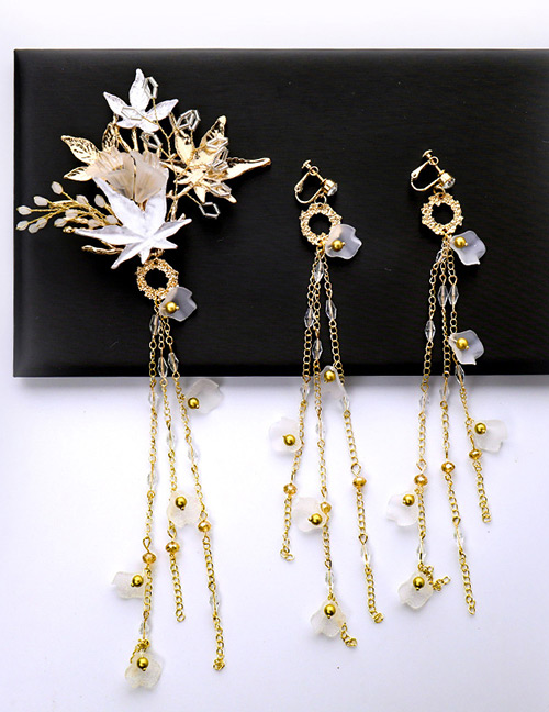 Fashion Gold Color Tassel Decorated Jewelry Sets