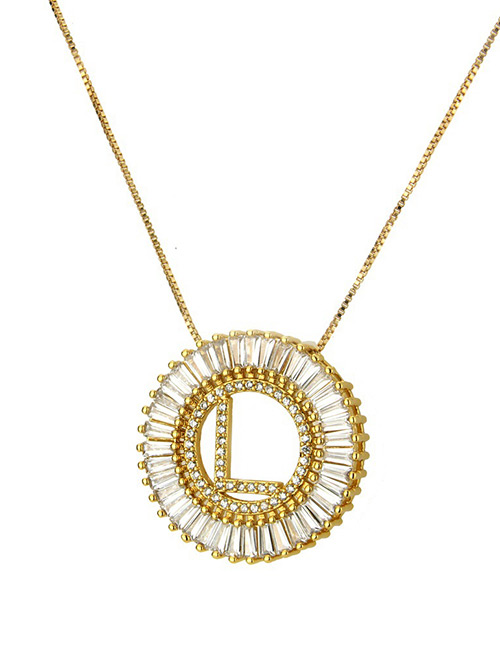Fashion Gold Color L Letter Shape Decorated Necklace