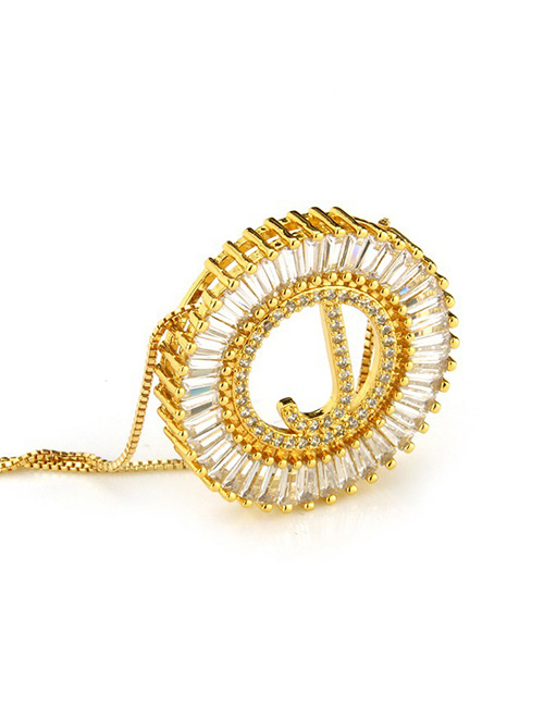Fashion Gold Color J Letter Shape Decorated Necklace