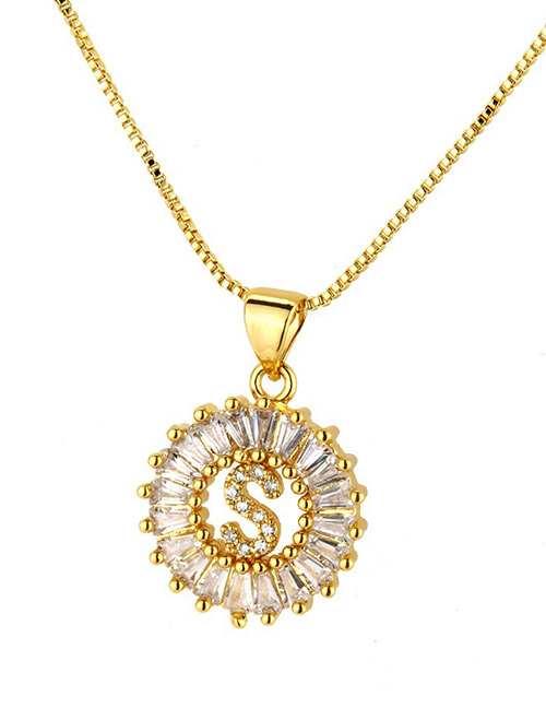 Fashion Gold Color S Letter Shape Decorated Necklace