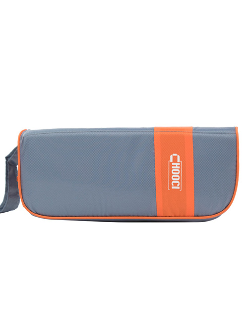 Fashion Orange+gray Color-matching Decorated Storage Bag(7pcs)