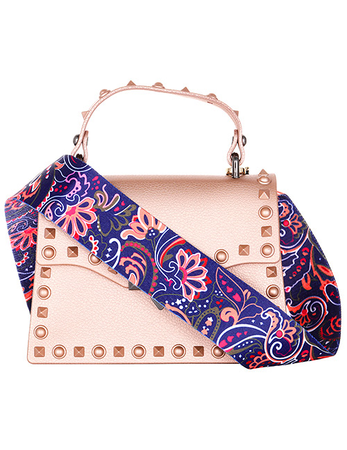 Fashion Navy Flower Pattern Decorated Bag Belt