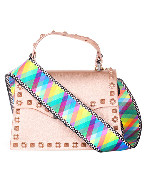 Fashion Multi-color Stripe Pattern Decorated Bag Belt