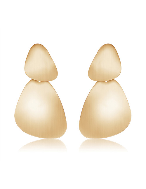 Elegant Gold Color Geometric Shape Design Pure Color Earrings