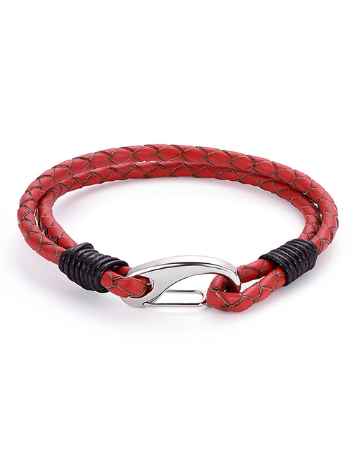 Fashion Red Irregular Shape Decorated Bracelet