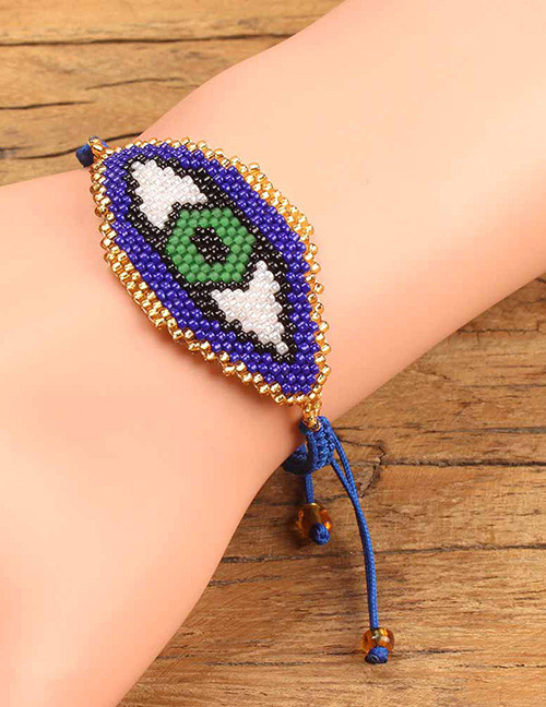 Fashion Blue Eye Shape Decorated Bracelet
