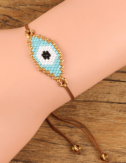 Fashion Light Blue Eye Shape Decorated Bracelet