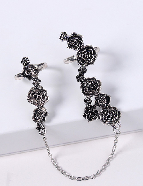 Fashion Silver Color Rose Shape Design Ring