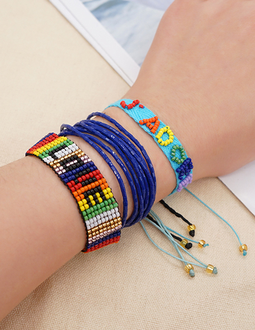 Fashion Package Price Mi-s210224 Colorful Rice Beads Beaded Braided Bracelet Set
