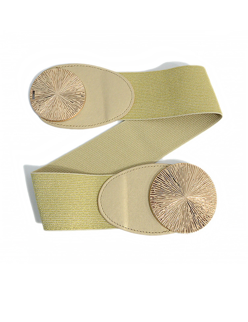 Fashion Gold Color Round Buckle Waist Belt
